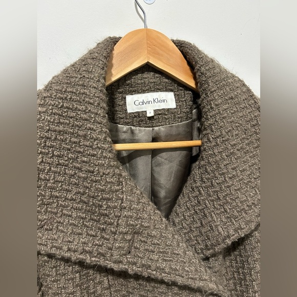 Calvin Klein Women's Double Breasted Wool Coat with Belt ~ size Small - Picture 8 of 10